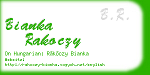 bianka rakoczy business card