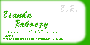 bianka rakoczy business card